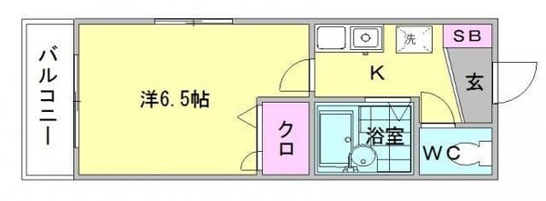 スライビング冷泉の物件間取画像